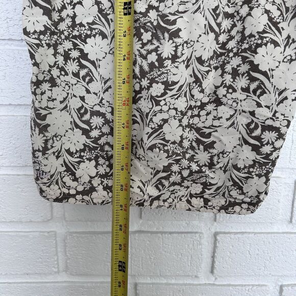 Patagonia Board Shorts Floral Print Brown Cream Mens 32 Zippered Pocket - Picture 7 of 9